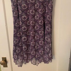 Dressbarn Purple Patterned Lightweight skirt. XL